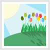 Tulips On A Hill Clip Art