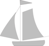 Gray Sail Boat Clip Art