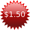 $45 Red Star Price Tag Clip Art