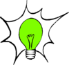 Green Light Bulb (molly Bullock) Clip Art
