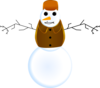 Snowman With Clothes Clip Art