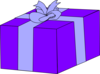 Purple Gift Box  Clip Art