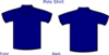 Dark Blue Polo Shirt Tempalte Clip Art