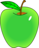 Shaded Green Apple Clip Art