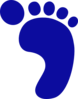 Blue Right Foot Clip Art