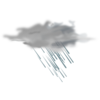 Heavy Rain Weather Icon Clip Art