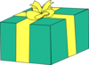 Green Gift Box2 Clip Art