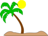 Double Palm Beach Clip Art