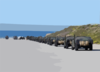Elements Of The 1st And 3rd Light Armored Reconnaissance (lar) Units Line Up To Be Loaded On To Landing Craft Air Cushion (lcac) Vehicles. Clip Art