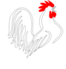 French Rooster Out For In Ten Clip Art