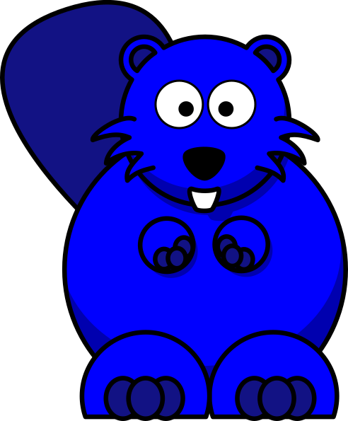 Blue Beaver Cartoon Clip Art At Clker.com - Vector Clip Art Online ...