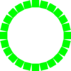 Circle Of Square In Green Clip Art