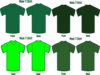 Four Green T Shirts Clip Art