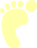 Yellow Foot Clip Art