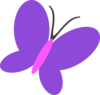 Purple Butterfly Flip Clip Art