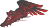 Winged Foot, Red And Black Gradient Clip Art