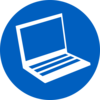 Blue Laptop Icon Clip Art