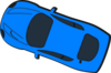 Blue Car - Top View - 160 Clip Art