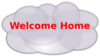 Cloud With Welcome Home Clip Art