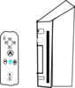 Wii Device With Joystick Clip Art
