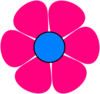 Blue Pink Flower Power Clip Art