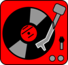 Turntable Red Clip Art