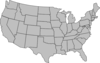 United States Of America Map Outline Gray Clip Art