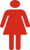 Red Female Figure Clip Art
