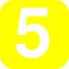 Number 5 Yellow Clip Art