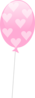 Red Balloon With Hearts Clip Art