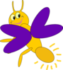 Purple Firefly 5 Clip Art