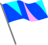 Blue Pink And Turq Flag Clip Art