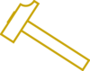 Golden Hammer Clip Art