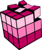 Rubiks Cube Pinktones Clip Art
