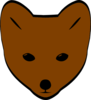 Brown Fox Face Clip Art