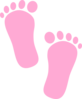 Footprint Baby Girl Clip Art