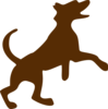 Brown Dog Jumping Clip Art