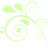 Pale Green Paisley Small Left Clip Art