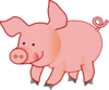 Pink Happy Pig Clip Art