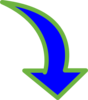 Curved-arrow-bright-blue-small Clip Art