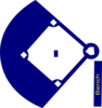 Baseball Field Navy Clip Art