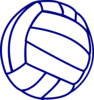 Volleyball Blue Outline Clip Art