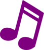 Purple Musical Note Clip Art