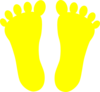 Yellow Footprints Clip Art