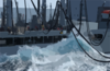 Waves Reach The Main Decks Of The Fleet Oiler Usns Rappahannock Clip Art