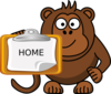 Monkey Home Clip Art