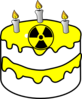 Yellow Radioactive Cake Clip Art