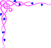 Pink Blue Flower Border Clip Art