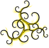 Black And Gold Swirls Clip Art