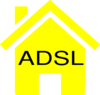 Simple Yellow Adsl House Clip Art